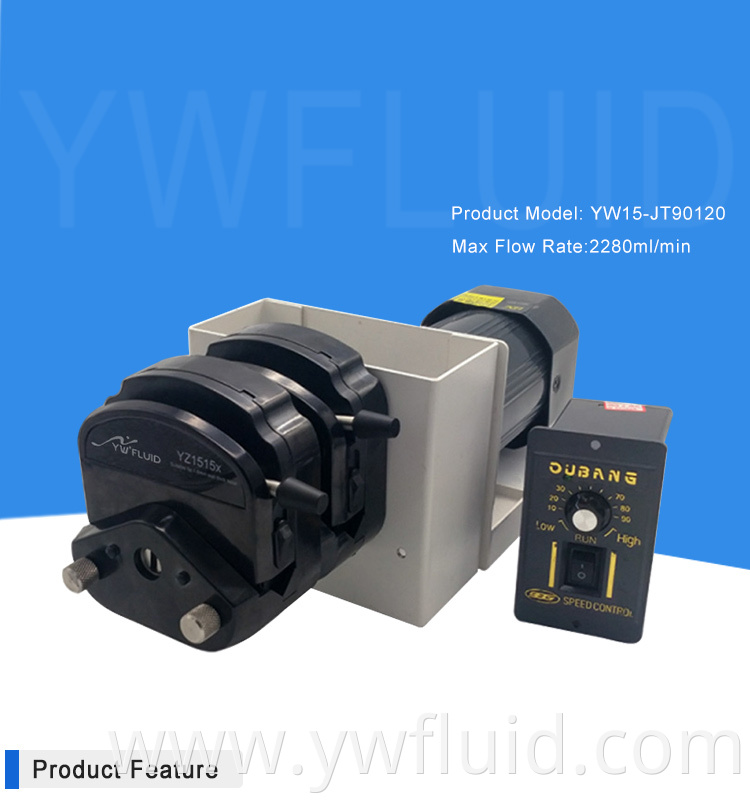 YWfluid High performance Peristaltic Hose Pumps Used in Drip irrigation Suitable for viscous Non-viscous liquid transfer